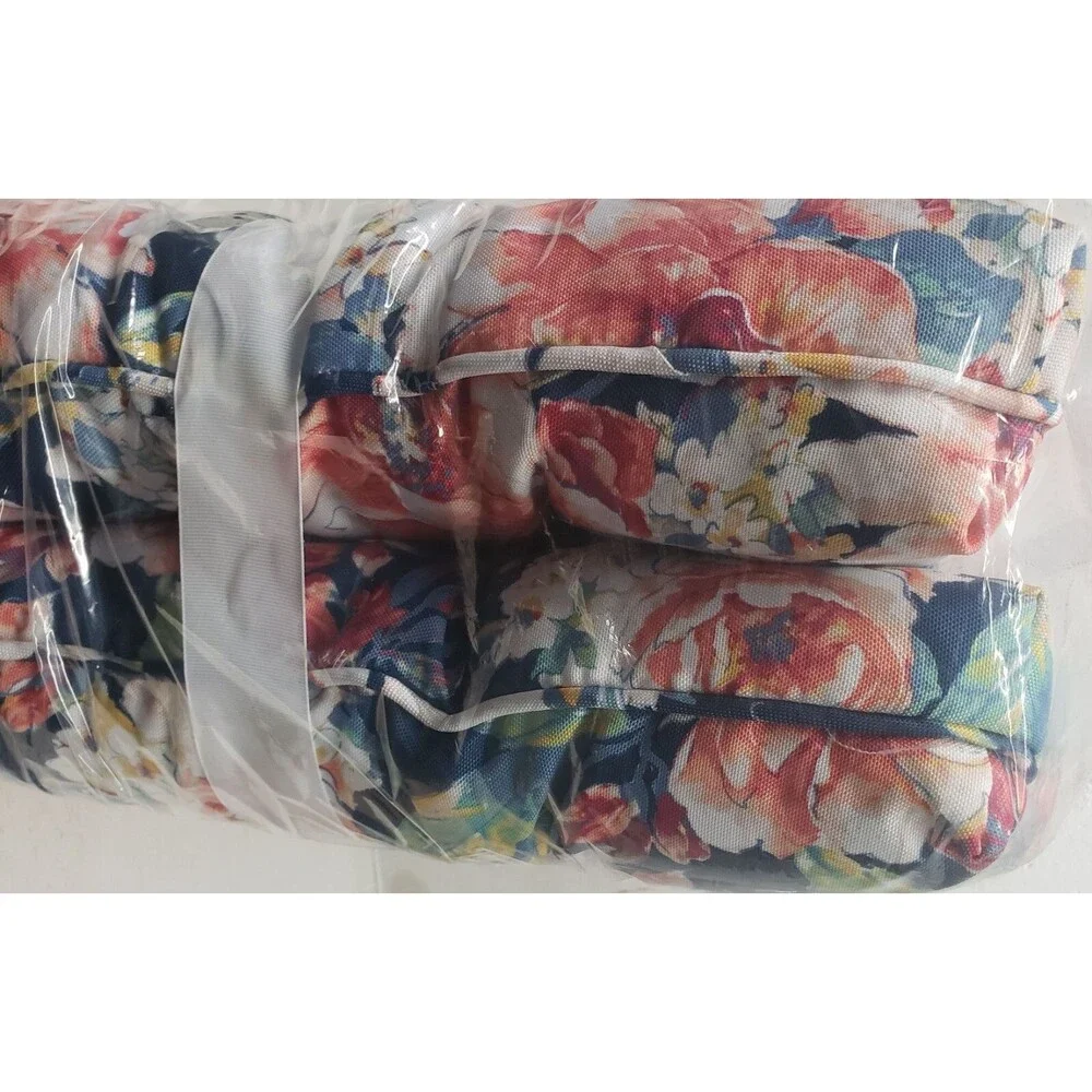 2 THICK REVERSIBLE CUSHION CHAIR PADS w/ties (18